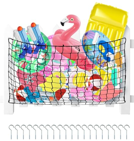 Storage Net for Swimming , Swimming Pool Toy Organiser Net, Robust Elastic Net with Large Capacity for Garden, Water Park Balls