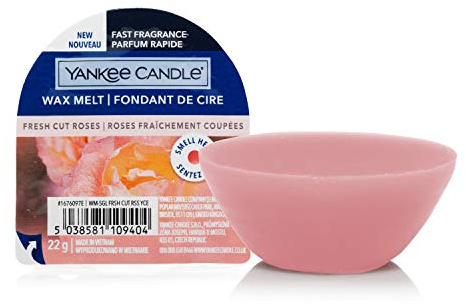 Yankee Candle Wax Melts | Fresh Cut Roses | Up to 8 Hours of Fragrance | 24 Count