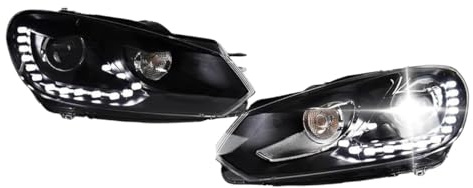 Drovian Scheinwerfer Kopf Lampe für vw Für Golf6 für golf 6 2009-2012 R20 GTI DRL Projektor Objektiv Scheinwerfer