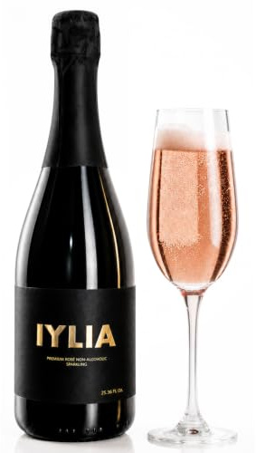 IYLIA Vin Pétillant Sans Alcool Rosé (750ml) 1 Bouteille – Premium Espagnol, 0,0% Vol., Raisins Tempranillo – Alternative Désalcoolisée, Végan et Sans Gluten