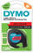 DYMO Original LetraTag Etikettenband | schwarz auf rot | 12 mm x 4 m | selbstklebendes Kunststoffetiketten | für LetraTag-Beschriftungsgerät