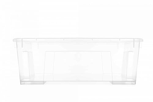 SAMLA Caja de almacenamiento transparente, 11 l, 39 cm x 28 cm x 14 cm, perfecta para equipos deportivos, herramientas de jardinería o accesorios de lavandería y limpieza