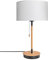 Paco Home Tischlampe Schlafzimmer Stoffschirmlampe Nachttischlampe Textil Schirm E27 Nachttisch Leselampe Skandi Büro Einfarbig Mit Stecker Mit Stecker