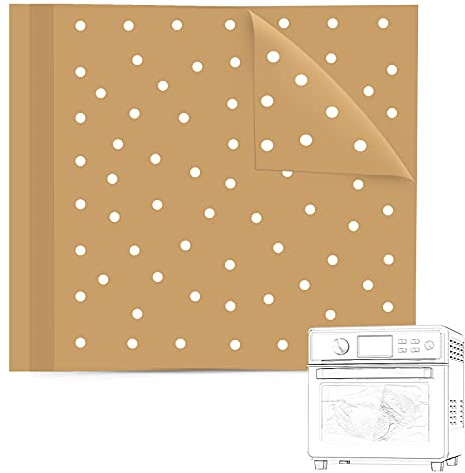 BYKITCHEN Forros para freidora de aire, 11 x 12 pulgadas, antiadherente sin blanquear, papel de pergamino rectangular para freidora de aire, tostadora de aire, freidora de aire XL, deshidratador y