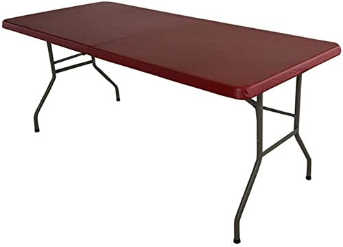 RRNAR Gartentischdecke Tischdecke Camping Picknick mit Gummizug Garten Balkon Terrasse Tischdecke für Esstisch Zuhause Hochzeit Festival,Rot,90cm