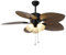 WLBHWL 42/52 Inch Industrial Farmhouse Ceiling Fan With Light, 3-light Industrial Style Ceiling Fan,Pull Chain, Dual Finish Blades Vintage 5 Blade Fandelier For Living Room, Bedroom Hallway