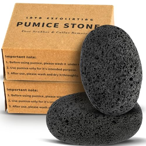 Maryton Pumice Foot Stone 2 Pcs - Pedicure Scrubber - Foot File and Callus Remover for Skin Exfoliation