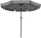 Yaheetech Sonnenschirm mit Volant Φ 267,5 cm Kippbarer Gartenschirm UV-schutz Kurbelschirm Stabile 8 Rippen Sonnenschutz Knickbar Marktschirm für Balkon/Terrasse/Markt/Garten, Grau