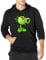 MENGJI Sixtion Age 7-16 Kid's Plants Vs. Zombies Peashooter 100% Cotton Hoodie Shirt Black XXL