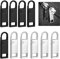 10 Stück Universal Reißverschluss Zipper Reparatur Anhänger Schieber Pull Tab für Koffer, Stiefel, Jacken, Rucksäcke, Kleidung & Schuhe Ersatz Fix Kit für Alle Reißverschluss Größen Stopper
