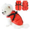 EASTLION Hundebekleidung Hundemantel wasserdichte Winterjacke Warme Weste Hundebekleidung Hundejacke mit Hundegeschirr Reflektierende Hundemäntel, Rot und Schwarz, Größe für S-2XLRot,Größe 2XL