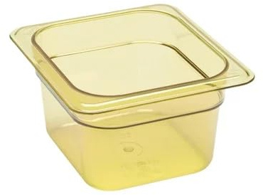 Cambro High Heat Polycarbonate - GN 1/6 100mm | Withstands extreme temperatures from deep freezing to microwave heating, built for intense commercial food service use.