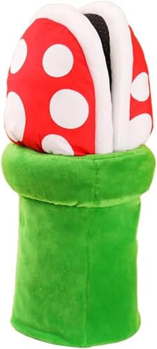 Piranha, pantofole a forma di piante, con simpatico motivo cartone animato, con supporto per tubo, regalo di San Valentino, rosso/verde., 0 Wide Women/0 Wide Men