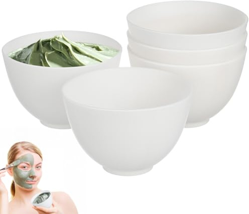 Healvian Bol De Mélange Pour Masque Facial En Silicone Récipient De Mélange De Masque Réutilisable Outil De De Bricolage Léger Et Portable 5 Pièces Pour Soins Du Visage Et Fabrication De