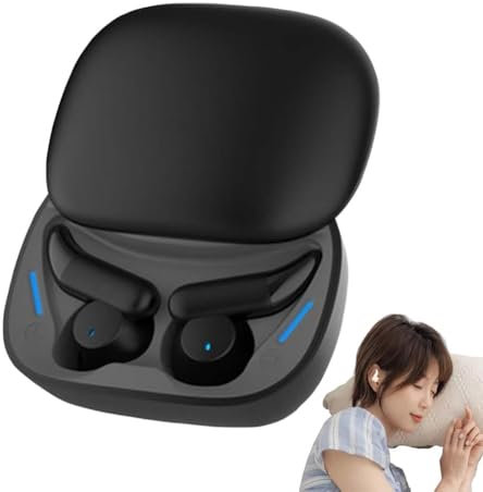 Somnioz Wireless Sleep Earbuds, Somnioz Sleep Buds, Somnioz Sleeps Headphones, Sleeper Earbuds Bluetooth 5.3 in Ear Light-Weight Headphones, Noise Cancelling sleep earbuds for Side Sleepers (Black)