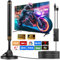 TV Aerial Indoor TV Aerial for Smart TV with Signal Booster Digital TV Antenna indoor/outdoor with strong signal uk for Miles Long Range Support 4K 1080P HDT-With Magnetic Base 2025 Upgrade