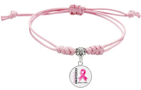 Générique Bracelet Ruban Rose Cancer Du Sein, Bracelet Breloque Octobre Rose Bijou Femme Ruban Cancer du Sein Octobre 2025 Decoration Breloque Événements Caritatifs