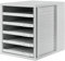 HAN 1401-11 - Cajonera organizadora con 5 cajones abiertos para C4 y PS, 275 x 320 x 330 mm, color gris