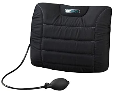 Sitback Air Universales Rückenstützkissen, aufblasbar, für Autositze, Bürostühle, Sofa, (Stoff grau)