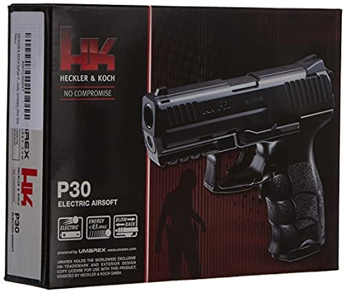 Umarex Airsoft Pistole P30, elektrische Full-Auto Softairwaffe, Pistole mit < 0,5 Joule, für 6 mm BB Kugeln, voll automatisch