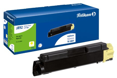 Pelikan 2892y Toner-Kit ersetzt Kyocera TK-580Y, 2800 Seiten, gelb