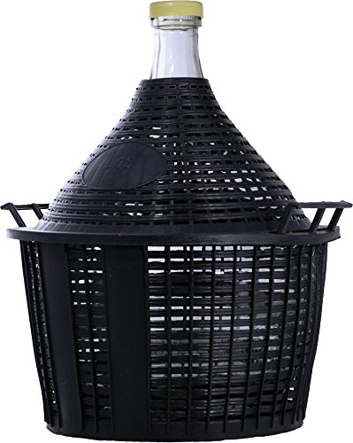 Glasballon 15 Liter im Kunststoffkorb