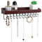 JackCubeDesign Hanging Jewelry Organizer Collana Hanger Braccialetto Holder Wall Mount Collana Organizer con 23 Ganci (Marrone, 36,5 x 7,5 x 9,8 cm, Non Separati) -: MK208B