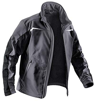 Kübler 12417322-9799-L Allwetter Arbeitsjacke mit Windschutzblende, anthrazit/schwarz, L