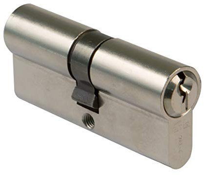 Amig - Cylindre de sécurité | Serrure de porte | Cylindre de haute sécurité | Anti-crochet et anti-perçage | Comprend 3 clés | Argent mat | Dimensions : 80 (35-45 mm)