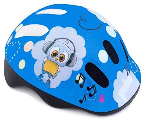 SPOKEY Fahrradhelm Kinder Schutzhelm mit integriertem Visier | Kinderfahrradhelm Belüftungsöffnungen | verstellbare Größe | Kopfumfang 44-48cm 49-56cm (PUHU, 44-48)