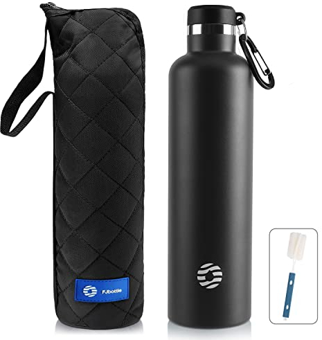 FEIJIAN Gourde Isotherme - Bouteille Isotherme - 750ml/ 1L - Gourde Inox Bouche Standard - Gourde Sport Étanche - Gourde Enfant sans BPA, Cadeau pour les Sportifs
