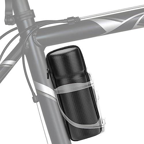 Yosoo Health Gear Bicycle Bottle Bag Cage, Bike Tool Bottle, Bicycle Tool Bag, Waterproof Bike Kits Bag, Can Be Used as a Tools Bag or a Bottle Bag for Organizing Bike Repair Tools of (Carbon Black)