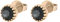 Qudo London small gelbgold Ohrstecker Ohrringe mit Swarovski Kristallen (graphite)