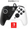 PDP Gaming Faceoff Deluxe+ verkabelt Switch Pro Controller - Schwarz and weiß - Offiziell Lizenziert durch Nintendo - Customizable buttons and paddles - Ergonomic Controllers
