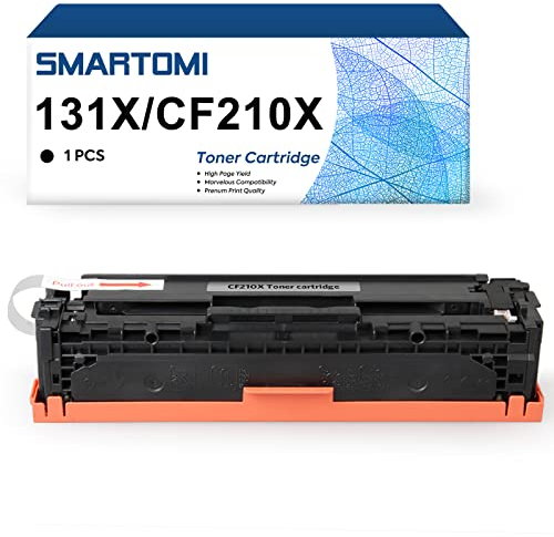 SMARTOMI 131X CF210X Wiederaufbereitet Tonerpatronen Kompatibel für HP 131X CF210X für HP Laserjet Pro 200 Color MFP M276n M276nw M251nw M251n 128A CE320A CP1525n CM1415fnw 125A CB540A CP1215 Schwarz