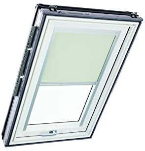 Original Roto Verdunkelungsrollo ZRV - Nahezu vollständige Verdunkelung - Führungsschiene Silber - Dachfenster Baureihe Designo R6/R8, i8 und Classic 64/84 - Größe 094/140 | 09/14 - Farbe Hellbeige