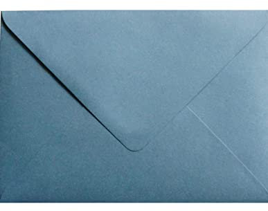 Netuno 100 farbige Briefumschläge Blau DIN B6 12,5 x 17,5 cm 120g Materica Acqua bunte Umschläge edel hochwertig Briefhüllen Naturpapier ökologische Kuverts elegant für Einladungen Hochzeit