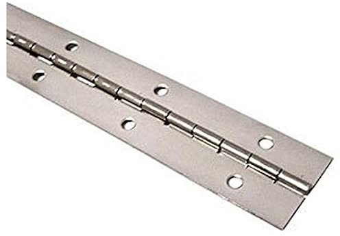 Merriway BH07638 Piano Hinge Satin Chrome 6 Inch x 1.1/4 Inch, Silver