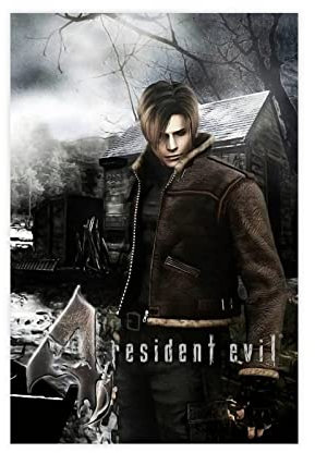 MJKO Resident Evil 5 Leinwand-Poster, Wandkunst, Dekoration, Bild, Gemälde für Wohnzimmer, Schlafzimmer, Dekoration, Rahmen-Stil, 30 x 45 cm
