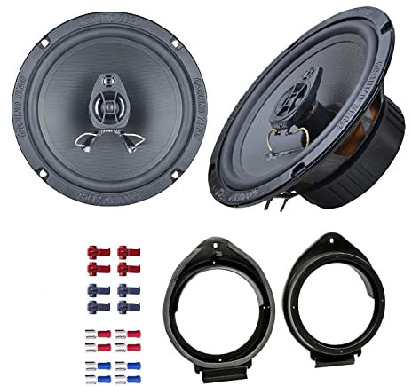 Ground Zero GZFF6.5 Lautsprecher mit Einbauset passend für Opel Astra J ab 2009 Türen vorne 240 Watt 165mm 2 Wege Koax