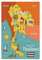 BENELK Thailand Karte Retro Leinwand Poster Wandkunst Dekor Druck Bild Gemälde für Wohnzimmer Schlafzimmer Dekoration 30 x 45 cm