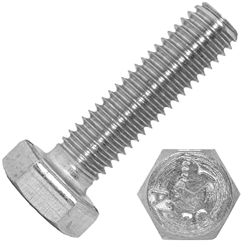 Techtanium Sechskantschrauben M12 x 65 mm aus Edelstahl A2 (200 Stück) | Sechskant-Schrauben | Maschinenschrauben | DIN 933