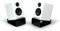 Pair Tilted Desktop Speaker Stands Vibration Dampening Wedge Suitable for Audioengine Kanto (Black)