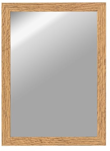 CLAMARO 'VISION' Wandspiegel 50x60 cm maßgefertigt | Eiche Catania | Moderner eckiger Spiegel mit MDF-Holzrahmen, inkl. Metall Aufhänger und Montagematerial (Querformat & Hochformat)