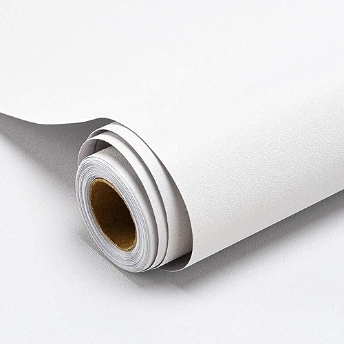 Decoroom Papel Adhesivo para Mueble Vinilos para Muebles Blanco Mate 40X600 cm PVC Material Armario Decorativo Encimeras Mostradores de Bar Pegatinas de Renovación de Muebles