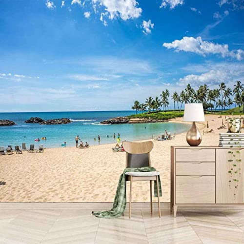 Beau Paysage De Plage Papier Peint 3D Décoration Salon Décoration Murale Murale Chambre À Coucher 3D Papier Peint Coller Salon Le Mur Pour Chambre Murale- 400 (largeur) x 280 (hauteur) cm