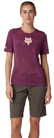 Fox Racing Damen Ranger TRU Dri Kurzarm-Trikot Hemd, Sangria, Medium