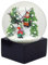 Schneekugel Skifahrer Wintersport Winterwald, Sockel schwarz eckig, Pure-Line, Durchmesser 100mm Schüttelkugel * 20218