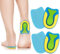 ACWOO Talonnettes en Gel de Silicone, 2 Paires Talonnette Epine Calcaneenne Gel Grandissante Orthopédique, Talonnette Gel Antichoc, pour Fasciite Plantaire, Douleurs au Talon d'Achille (L)