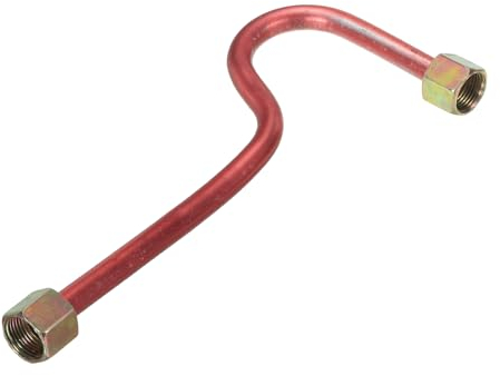 PATIKIL 10mm x 200mm Tubo di Scarico Compressore d'Aria, Accessori di Ricambio in Lega di Alluminio per Compressore d'Aria